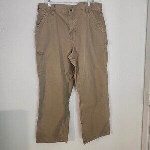 Carhartt Men’s 38×30 B151 Loose Fit Canvas Utility Work Pants — Khaki